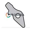 Рычаг часового молотка №8670 для механизма Eta 7750 - 1